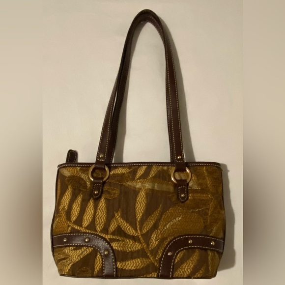 Etienne Aigner Small Leaf Embroidered Shoulder Bag - Picture 1 of 8